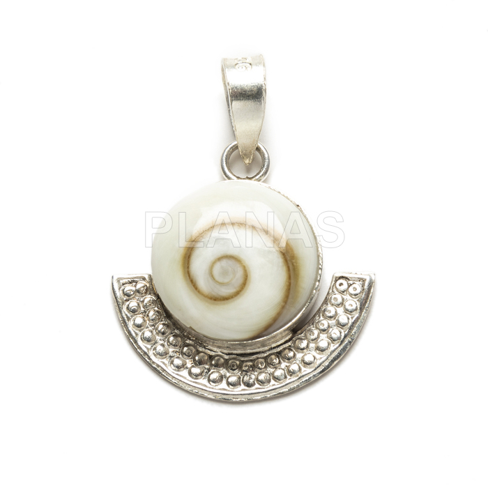 Pendant in sterling silver and chiva.