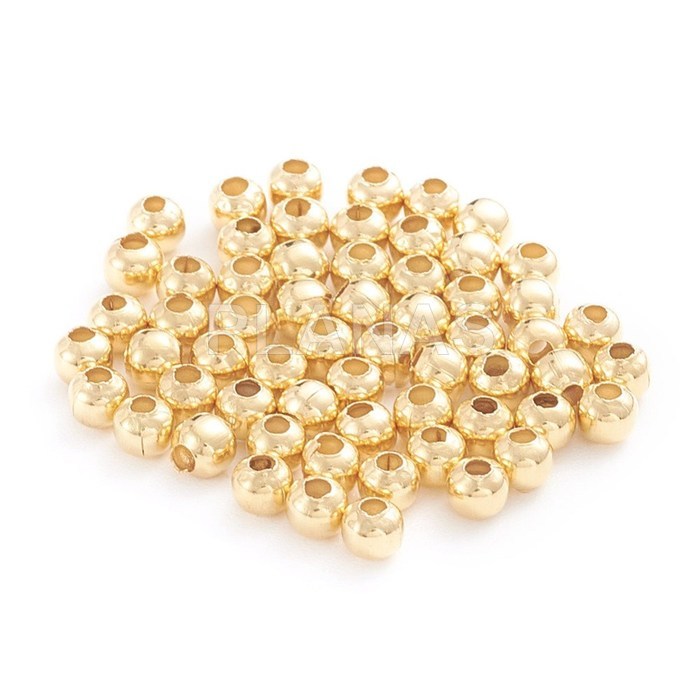 Pack de 500 bolas en Acero Inoxidable y Baño Oro. 3mm.