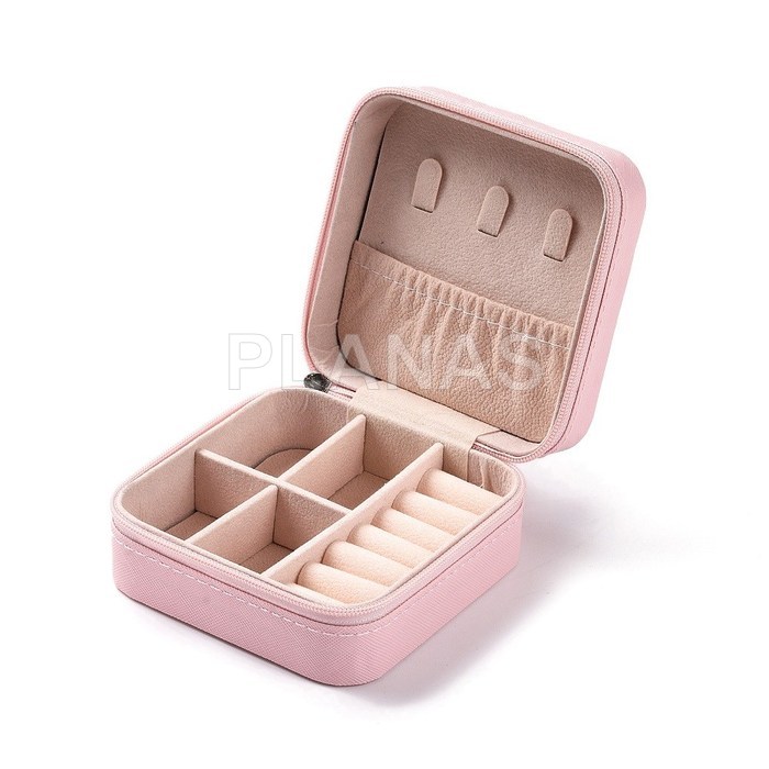 Portable travel case for your jewelry. pink colour.