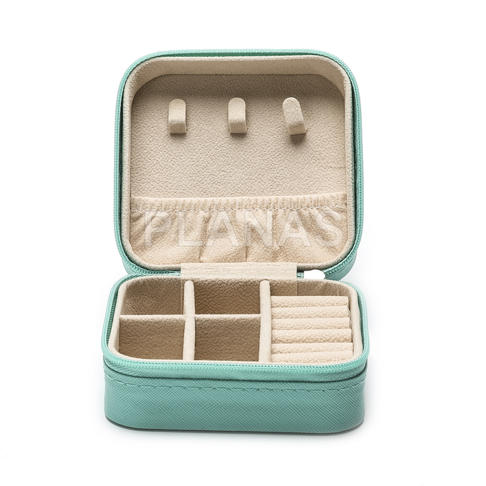 Portable travel case for your jewelry. turquoise color.