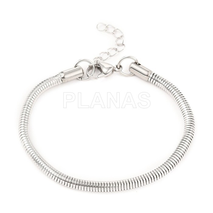 Pulseira de cauda de toupeira de aço inoxidável.