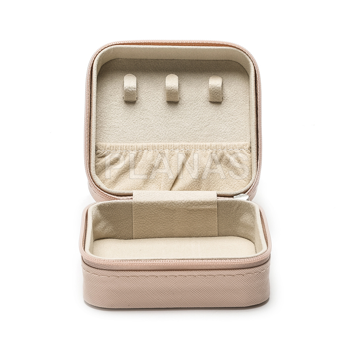Portable travel jewelry box for your jewelry. pink colour.