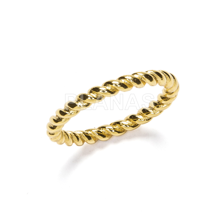 Ring in gold plated sterling silver with 1 micron.