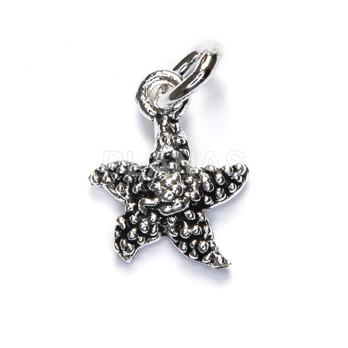 Mini pendants in sterling silver. starfish.