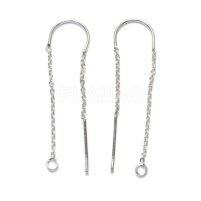 Sterling silver hooks for earrings.