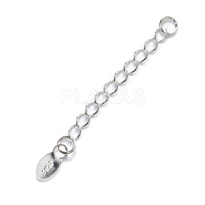 Sterling silver extension chain. 3cm.
