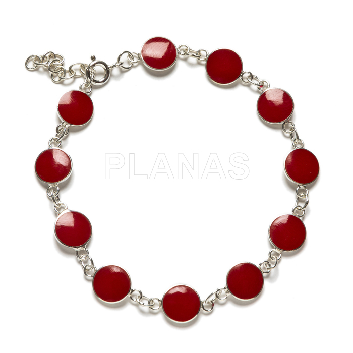 Pulseira de prata esterlina. 8mm.