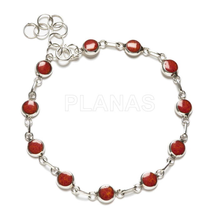 Pulseira de prata esterlina. 6mm.