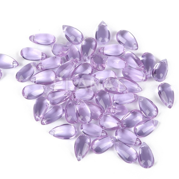 Pack de 5 piezas lagrima, Cristal color Violet.