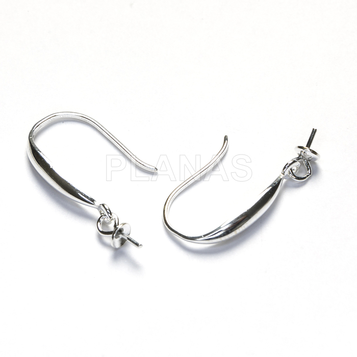 Sterling silver hooks for earrings.