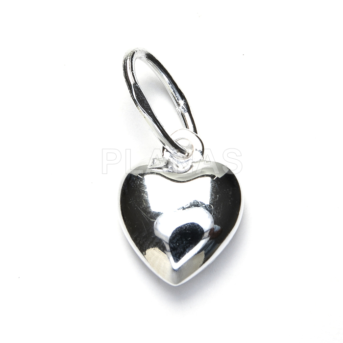 Sterling silver pendant. heart.