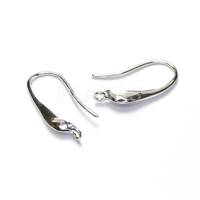 Rhodium-plated sterling silver bases for earrings.