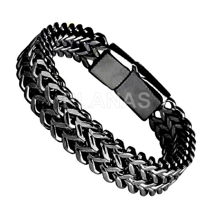 Pulsera en Acero Inoxidable . Color Negro.