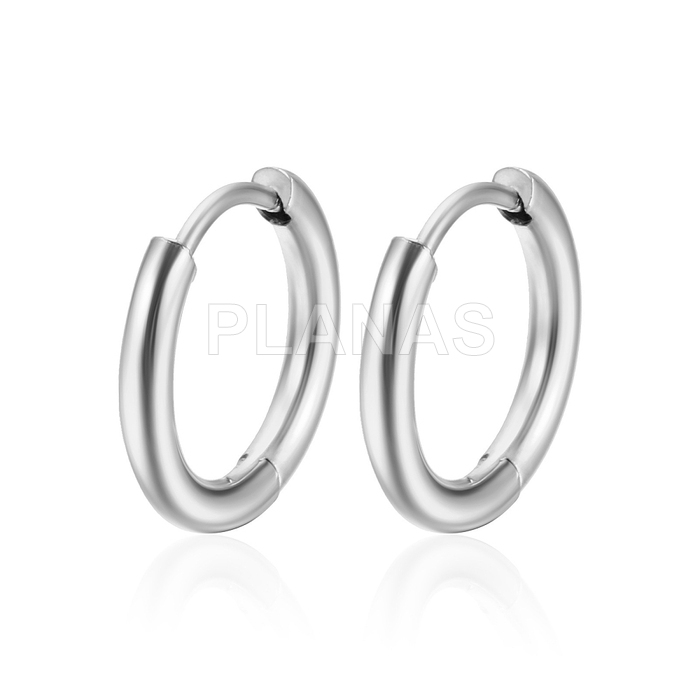 Aros de aço inoxidável de 18mm. cor branco.