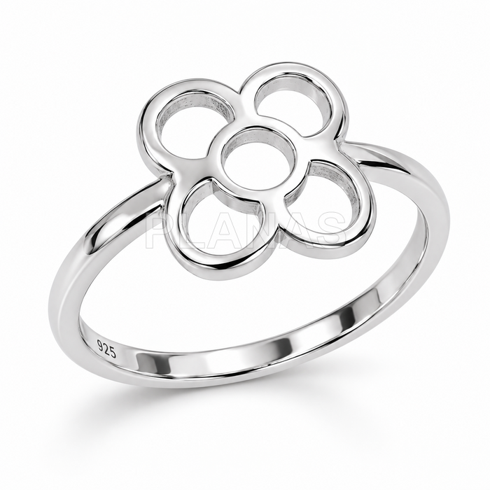 Anillo en plata ley rodiada. PANOT.