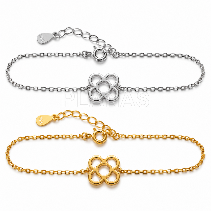 Pulseira em prata esterlina.
