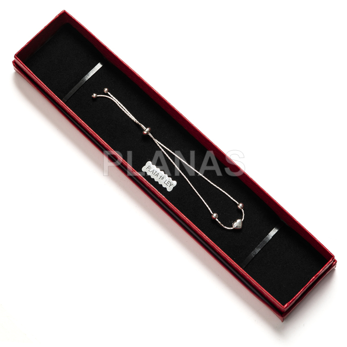 Pulsera en Plata de Ley. CORAZÓN.  