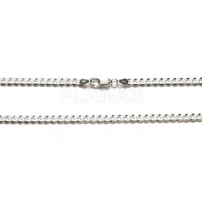 Pulseira e corrente em prata de lei. barba 5mm.