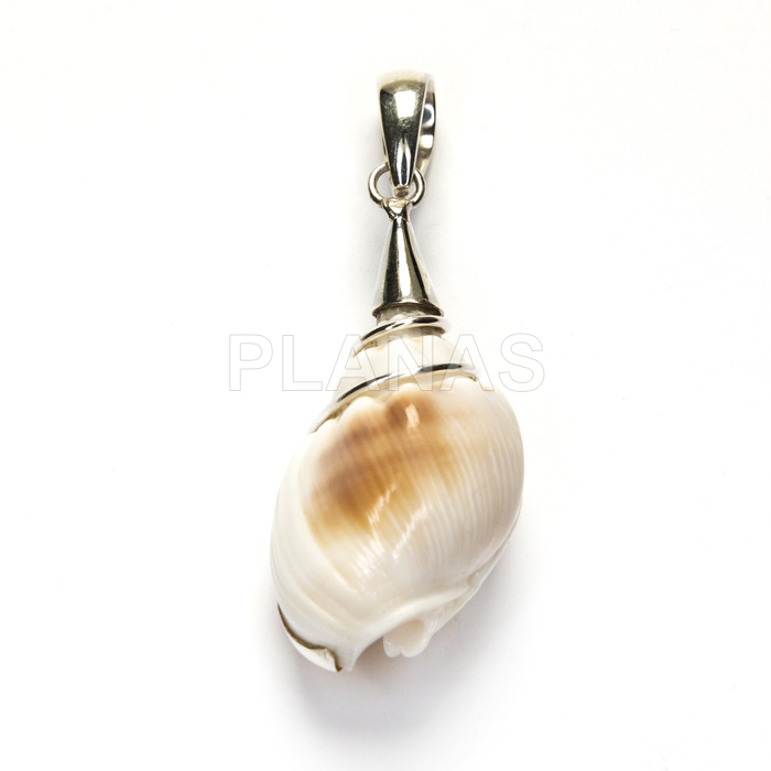 Colgante Balinés Caracol en Plata de Ley. 