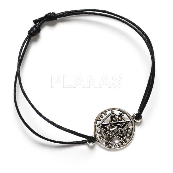 Sterling silver bracelet with a sliding knot. tetragrammaton.