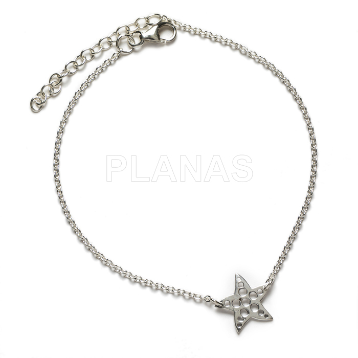 Pulsera en plata de ley. ESTRELLA DE MAR.