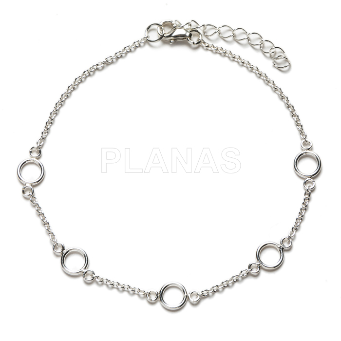 Pulsera en plata de ley. CIRCULOS.