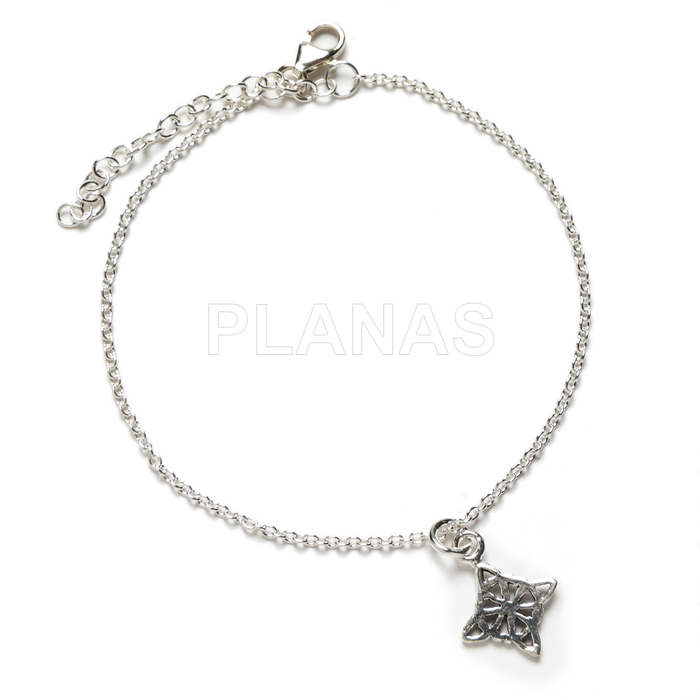 Pulsera en plata de ley. NUDO DE BRUJAS.
