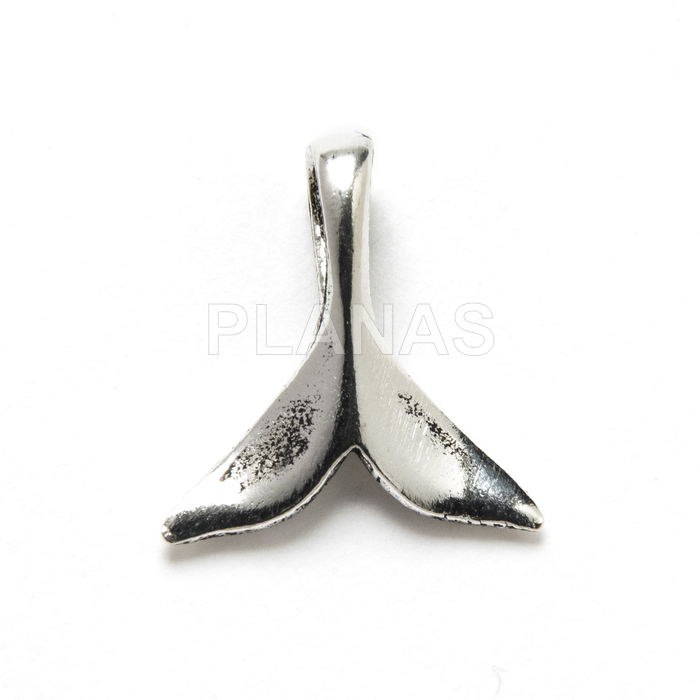 Mini Colgante en Plata de Ley. COLA DE BALLENA.