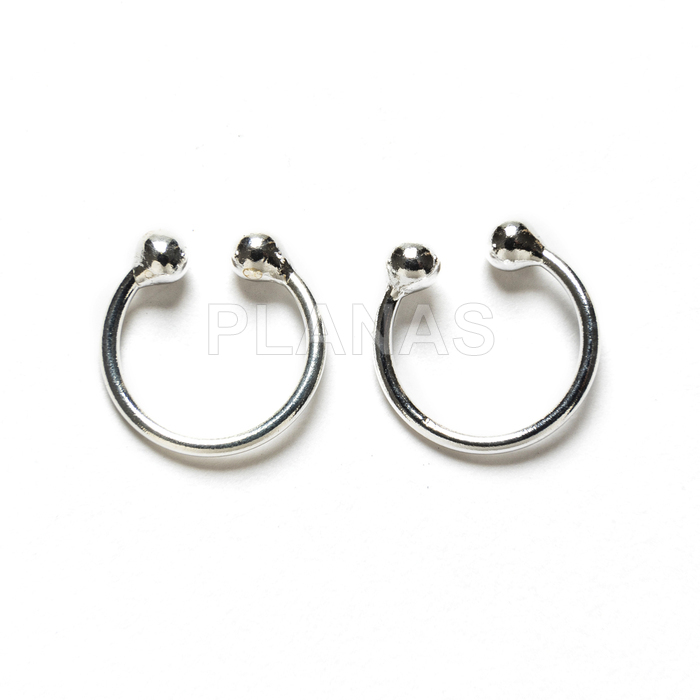 Aros en Plata de Ley. 