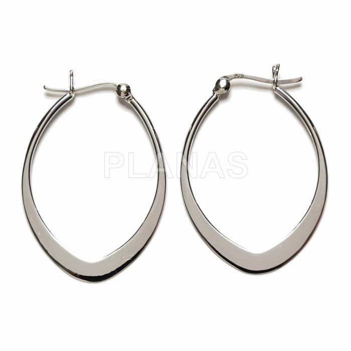 Argolas de prata esterlina.  