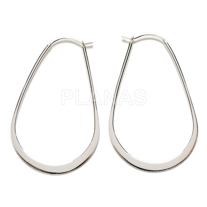 Argolas de prata esterlina.  