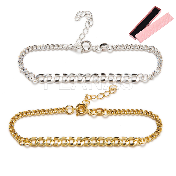 Pulsera en Plata de Ley con Eslabones. 