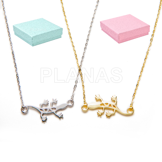 Collar en Plata de ley.LAGARTIJA.