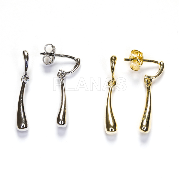 Pendientes en Plata de ley.  