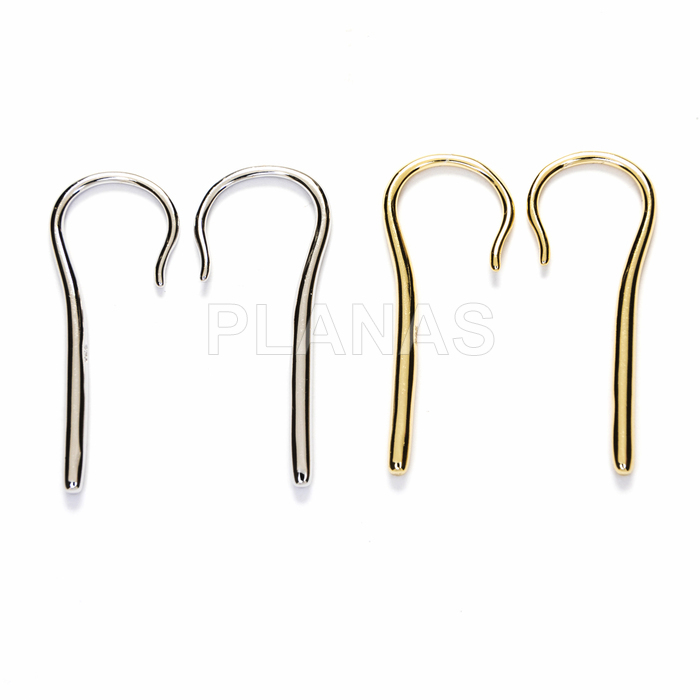 Pendientes en Plata de ley.  
