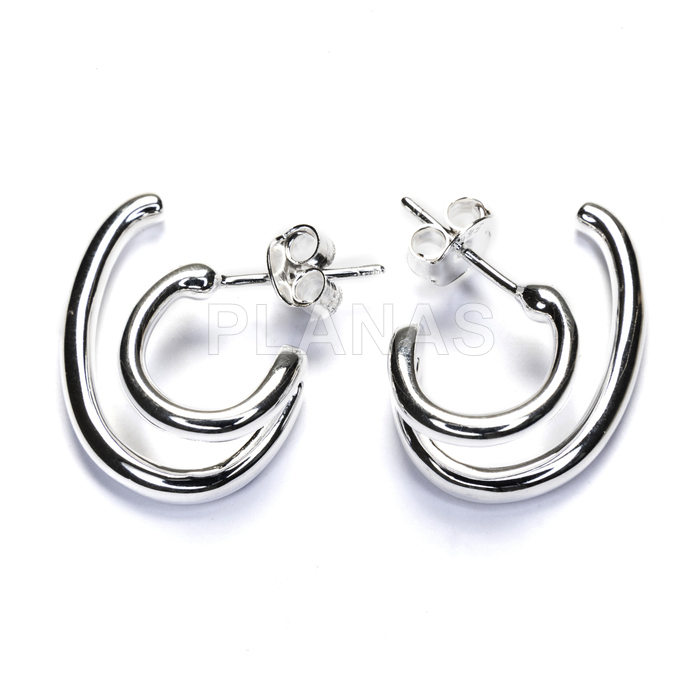 Aros en Plata de ley.  