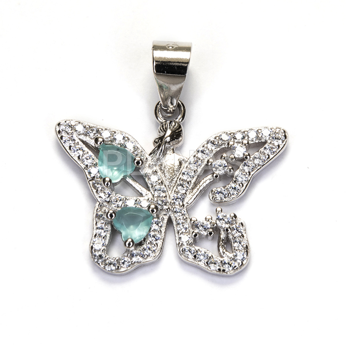 Colgante en Plata de ley Rodiada y Circonitas. MARIPOSA.