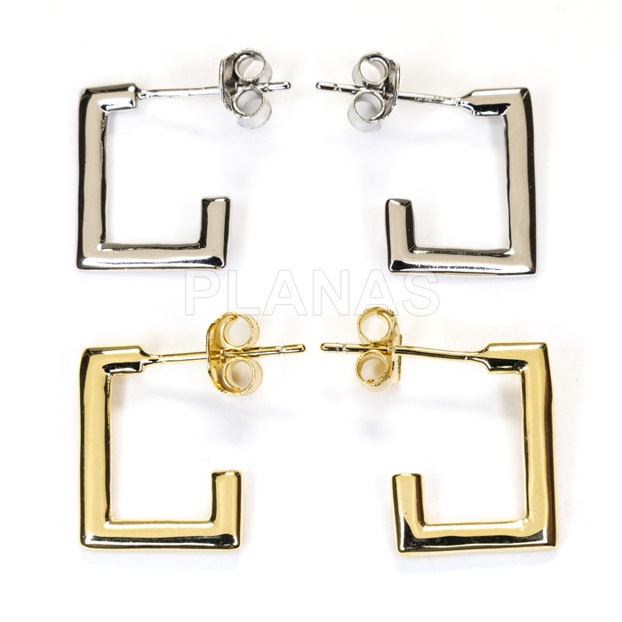 Aros en Plata de ley.  