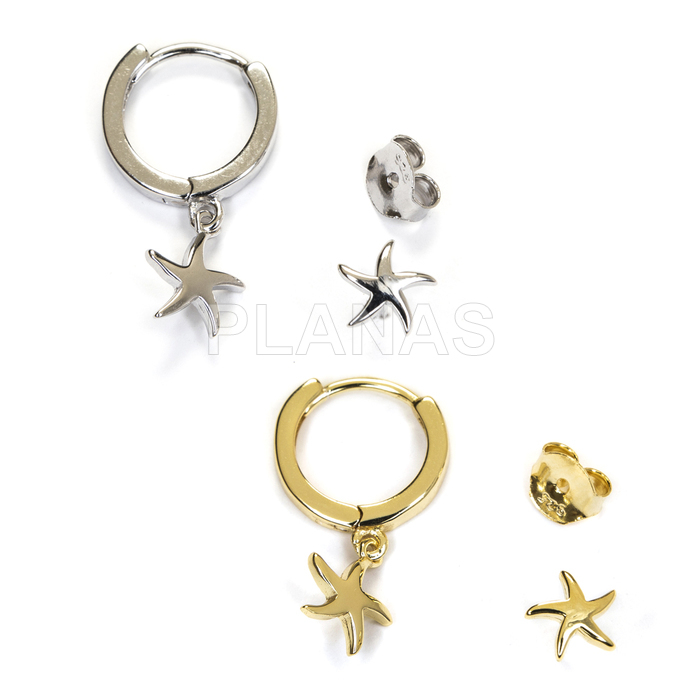 Aro en Plata de ley .  ESTRELLA DE MAR.