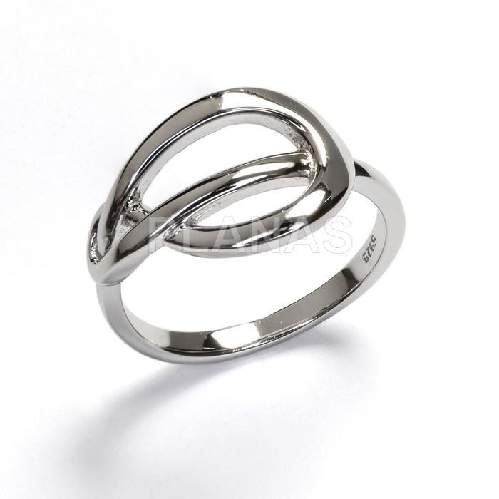 Anillo en Plata de ley Rodiada.  