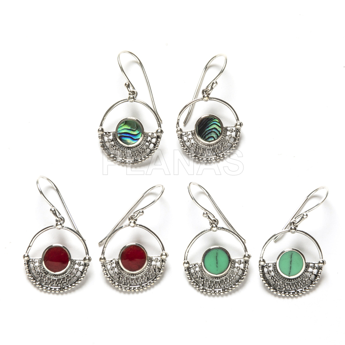 Pendientes en Plata de ley.  