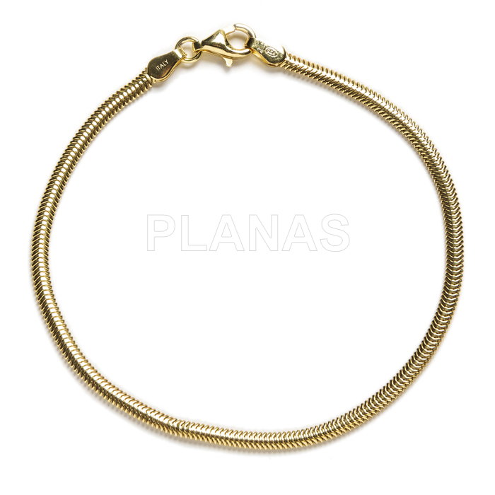 Pulsera Cashmere en Plata de ley y Baño Oro. 