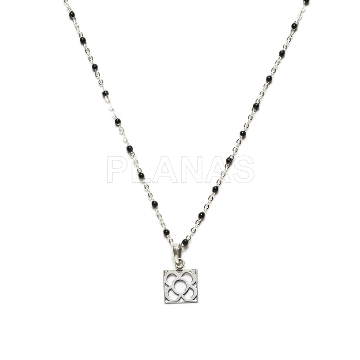 Collar en Plata de ley y bolitas esmaltadas. PANOT.    