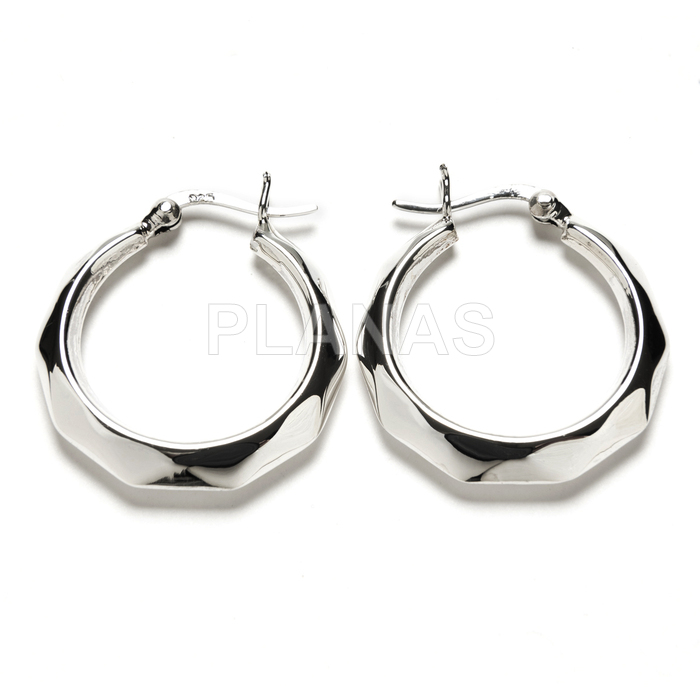 Aros en Plata de ley.  