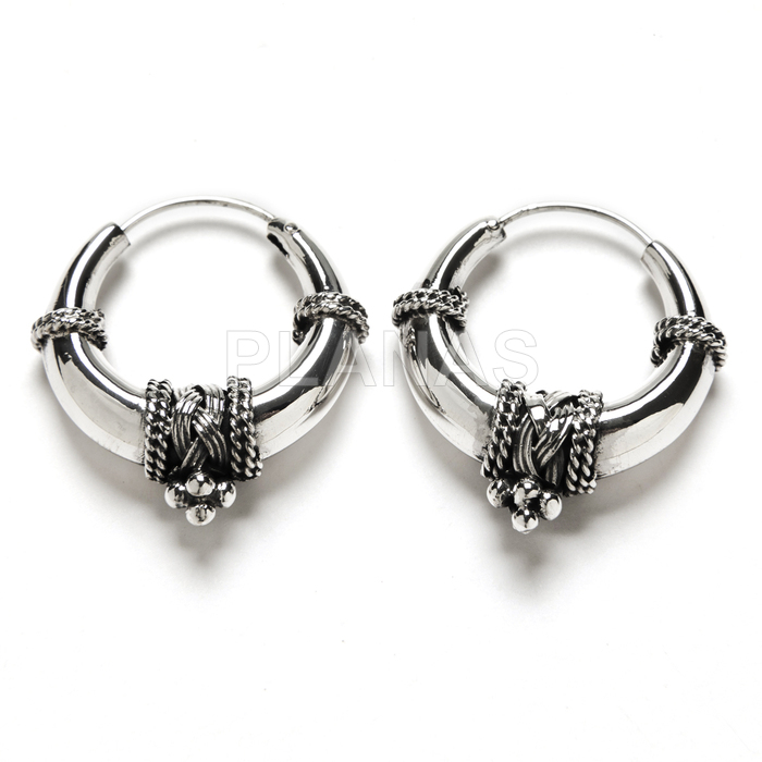 Aros en Plata de ley.  