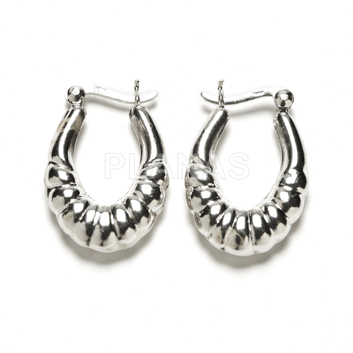 Aros en Plata de ley.  