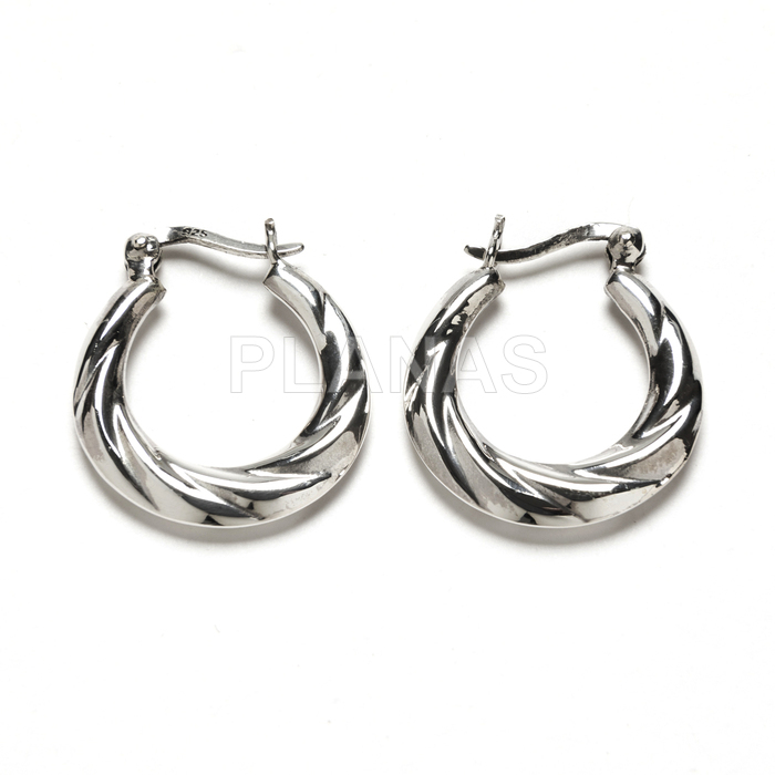 Aros en Plata de ley.  