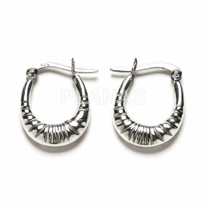 Aros en Plata de ley.  