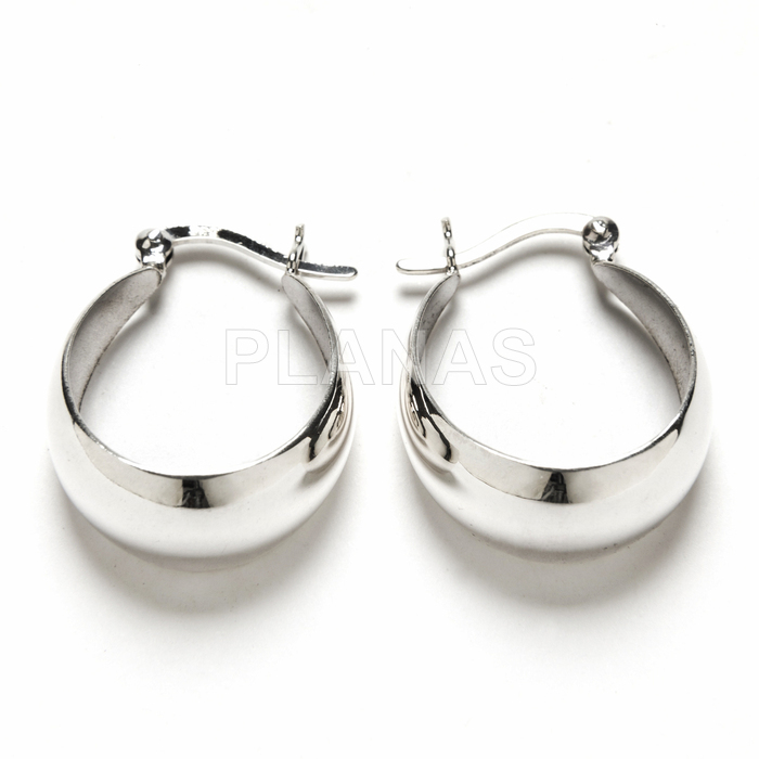 Aros en Plata de ley.  