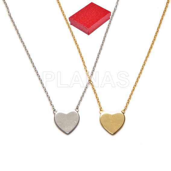 Pingente em prata de lei. coração.